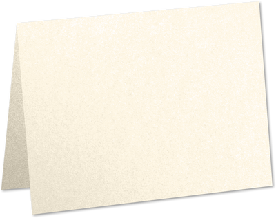 Champagne Ivory Metallic 100lb #17 Mini Foldover Cards (2 9/16 x 3 9/16)