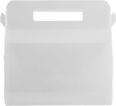Clear Grid 4 3/4 x 7 3/4 x 4 3/4 Plastic Lunch Box Portfolios
