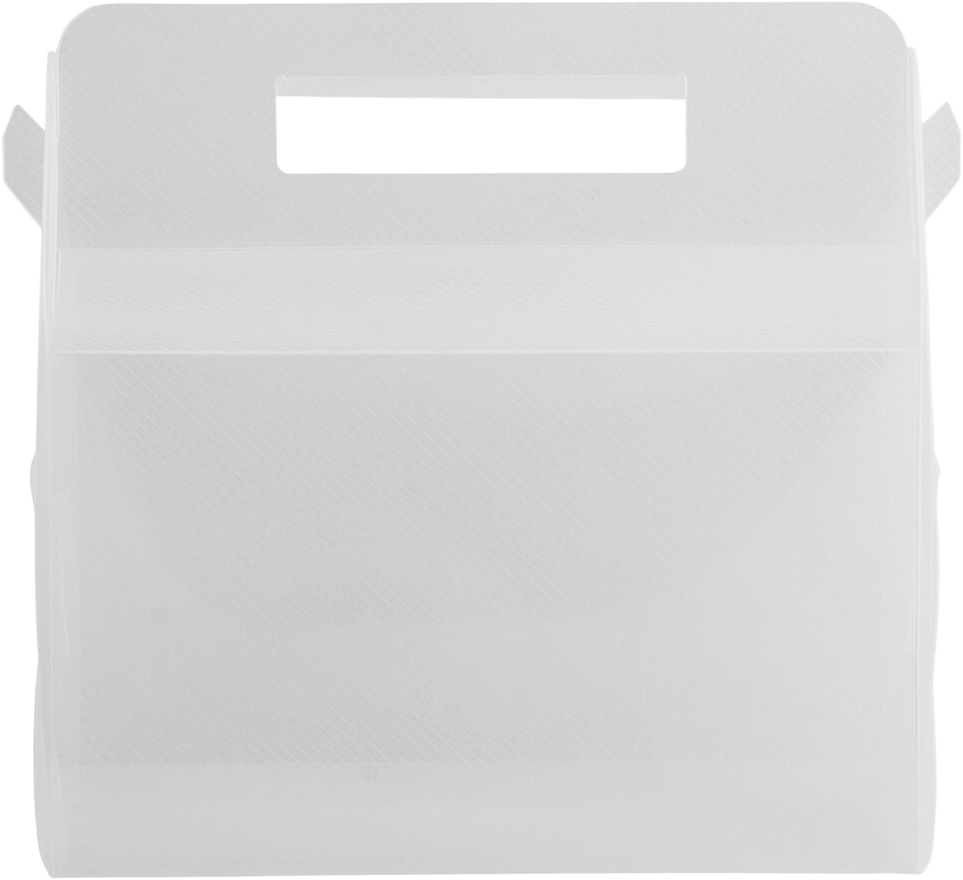 Clear Grid 4 3/4 x 7 3/4 x 4 3/4 Plastic Lunch Box Portfolios