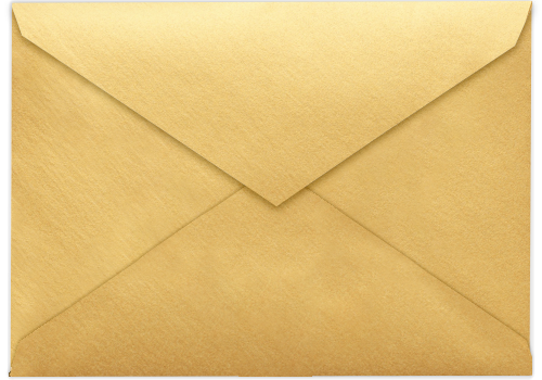 Gold Metallic 32lb 5 1/2  BAR V Flap Envelopes (4 3/8 x 5 3/4)