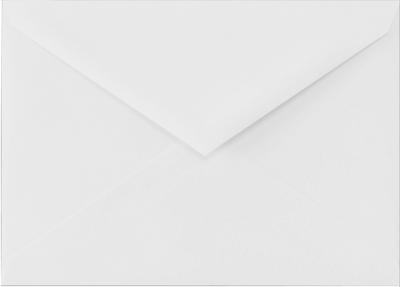 White 100% Cotton 32lb 5 1/2  BAR V Flap Envelopes (4 3/8 x 5 3/4)