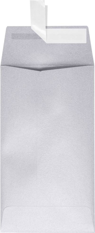 Silver Metallic 32lb #5 1/2 Coin Envelopes (3 1/8 x 5 1/2) with Peel & Seal