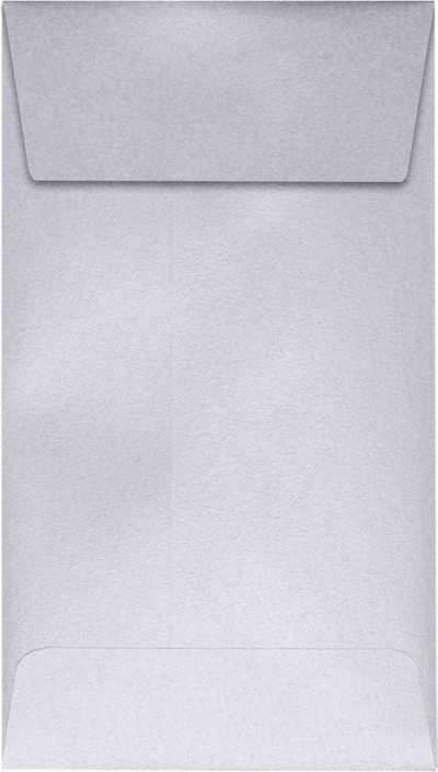 Silver Metallic 32lb #5 1/2 Coin Envelopes (3 1/8 x 5 1/2) with Peel & Seal