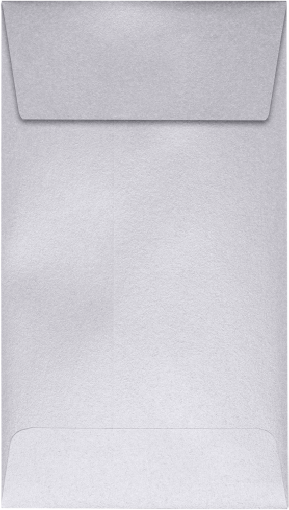 Silver Metallic 32lb #5 1/2 Coin Envelopes (3 1/8 x 5 1/2) with Peel & Seal