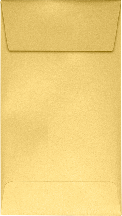 Gold Metallic 32lb #5 1/2 Coin Envelopes (3 1/8 x 5 1/2) with Peel & Seal