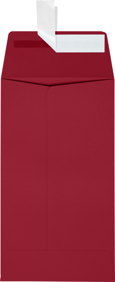Garnet Dark Red 32lb #5 1/2 Coin Envelopes (3 1/8 x 5 1/2) with Peel & Seal
