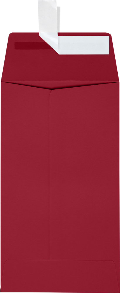 Garnet Dark Red 32lb #5 1/2 Coin Envelopes (3 1/8 x 5 1/2) with Peel & Seal