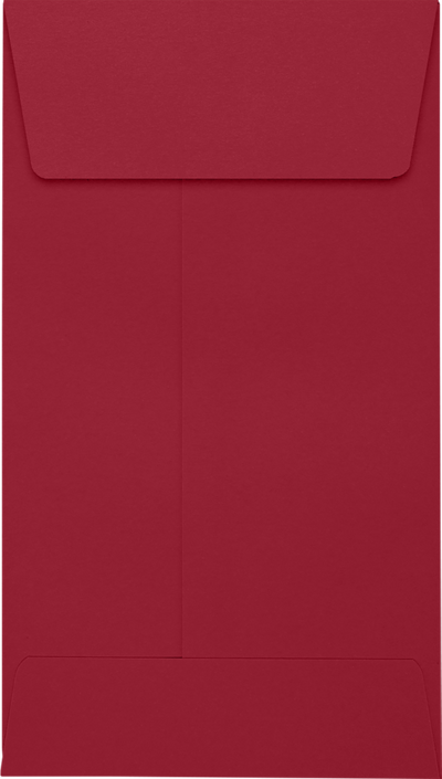 Garnet Dark Red 32lb #5 1/2 Coin Envelopes (3 1/8 x 5 1/2) with Peel & Seal