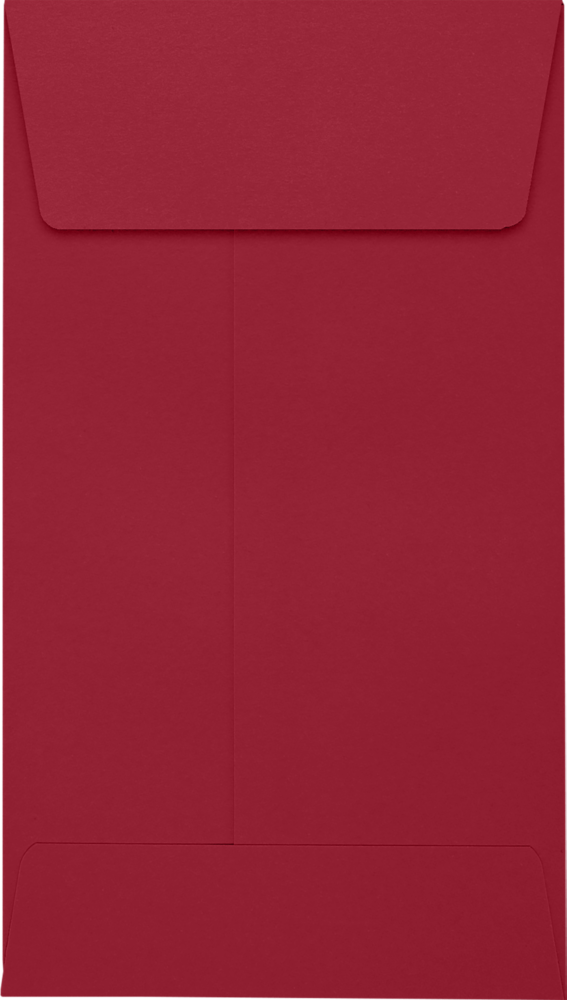 Garnet Dark Red 32lb #5 1/2 Coin Envelopes (3 1/8 x 5 1/2) with Peel & Seal