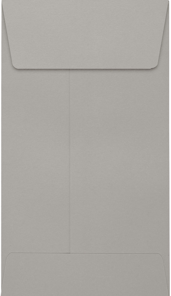 Pastel Gray 24lb #5 1/2 Coin Envelopes (3 1/8 x 5 1/2) with Peel & Seal