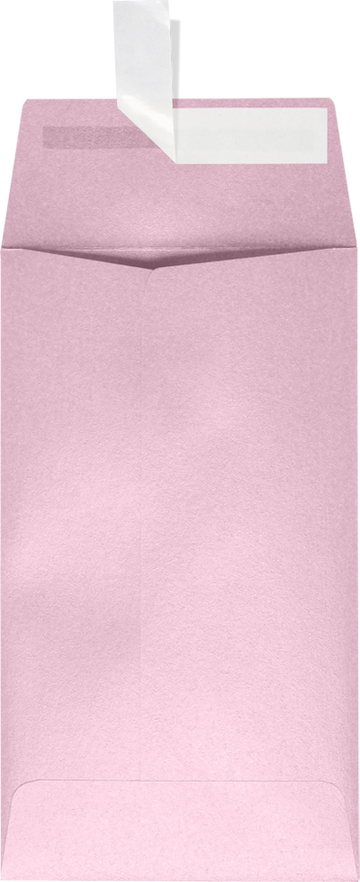 Pink Rose Metallic 32lb #5 1/2 Coin Envelopes (3 1/8 x 5 1/2) with Peel & Seal