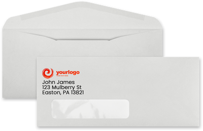 Pastel Gray 24lb #10 Window Envelopes (4 1/8 x 9 1/2)