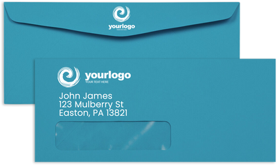 Pool Blue 32lb #10 Window Envelopes (4 1/8 x 9 1/2)