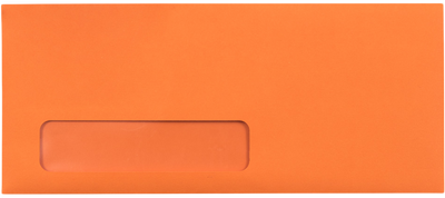 Mandarin Orange 32lb #10 Window Envelopes (4 1/8 x 9 1/2)