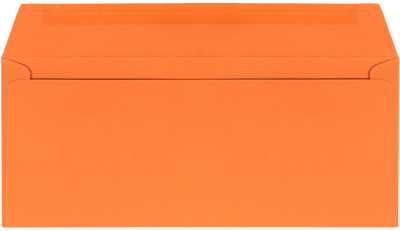 Mandarin Orange 32lb #10 Window Envelopes (4 1/8 x 9 1/2)