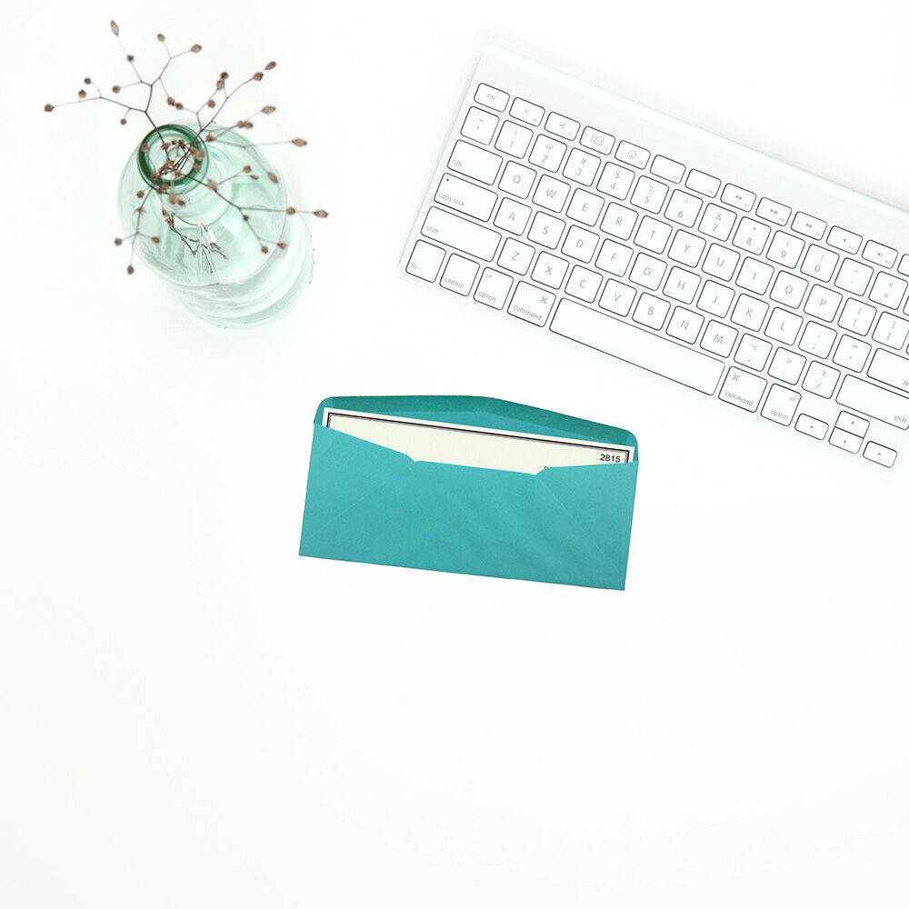 Sea Blue 24lb #10 Window Envelopes (4 1/8 x 9 1/2)