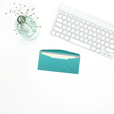 Sea Blue 24lb #10 Window Envelopes (4 1/8 x 9 1/2)