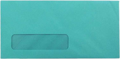 Sea Blue 24lb #10 Window Envelopes (4 1/8 x 9 1/2)