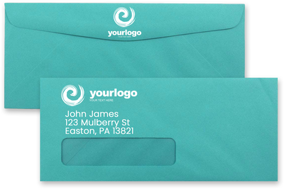 Sea Blue 24lb #10 Window Envelopes (4 1/8 x 9 1/2)