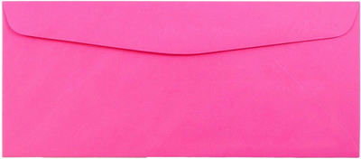 Fuchsia Pink Magenta 32lb #10 Window Envelopes (4 1/8 x 9 1/2)