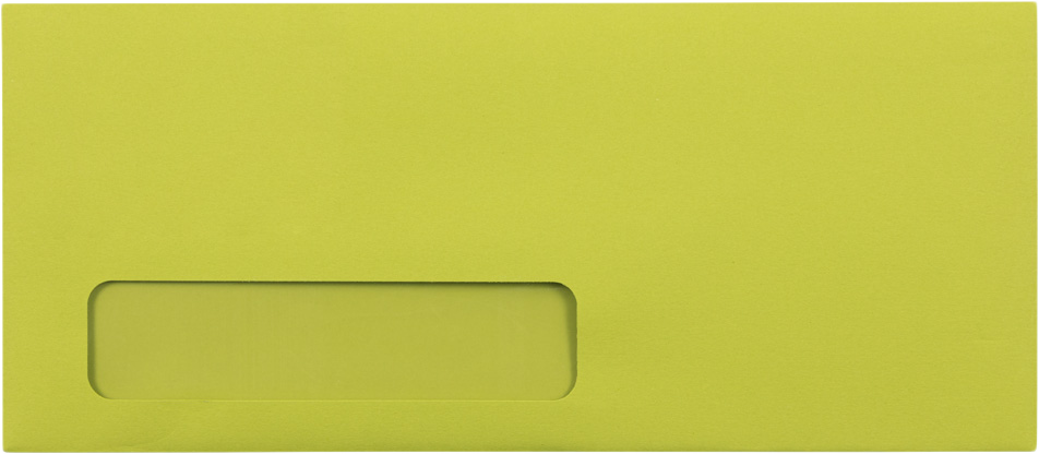 Wasabi Lime Green 32lb #10 Window Envelopes (4 1/8 x 9 1/2)
