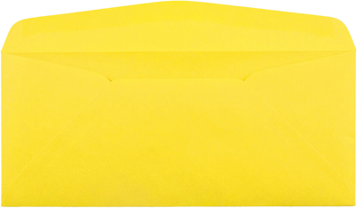 Yellow 24lb #10 Window Envelopes (4 1/8 x 9 1/2)