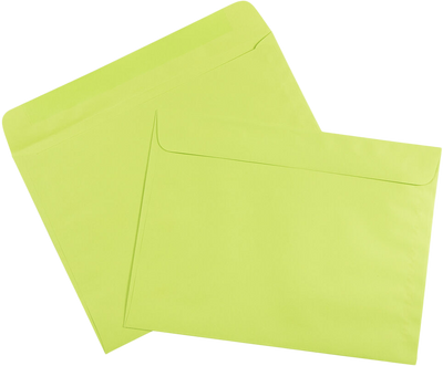 Wasabi Lime Green 32lb 9 x 12 Booklet Envelopes