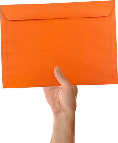 Mandarin Orange 32lb 9 x 12 Booklet Envelopes