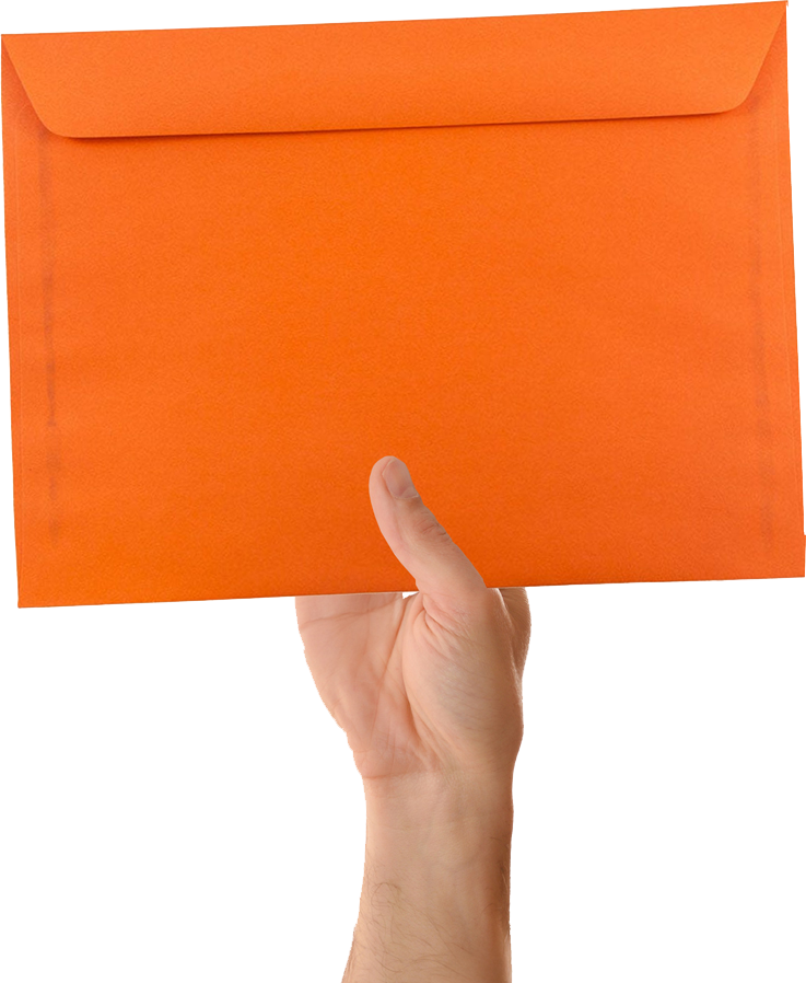 Mandarin Orange 32lb 9 x 12 Booklet Envelopes