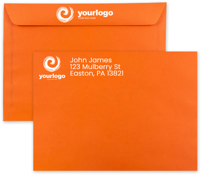 Mandarin Orange 32lb 9 x 12 Booklet Envelopes