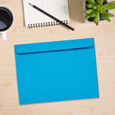 Pool Blue 32lb 9 x 12 Booklet Envelopes