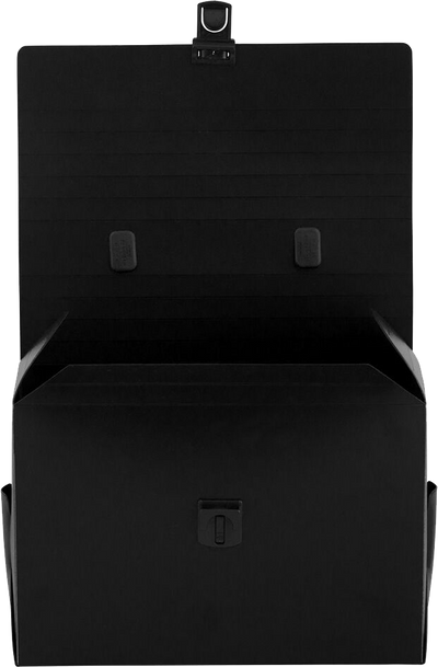 Black 6 x 9 x 4 Plastic Lunch Box Portfolios