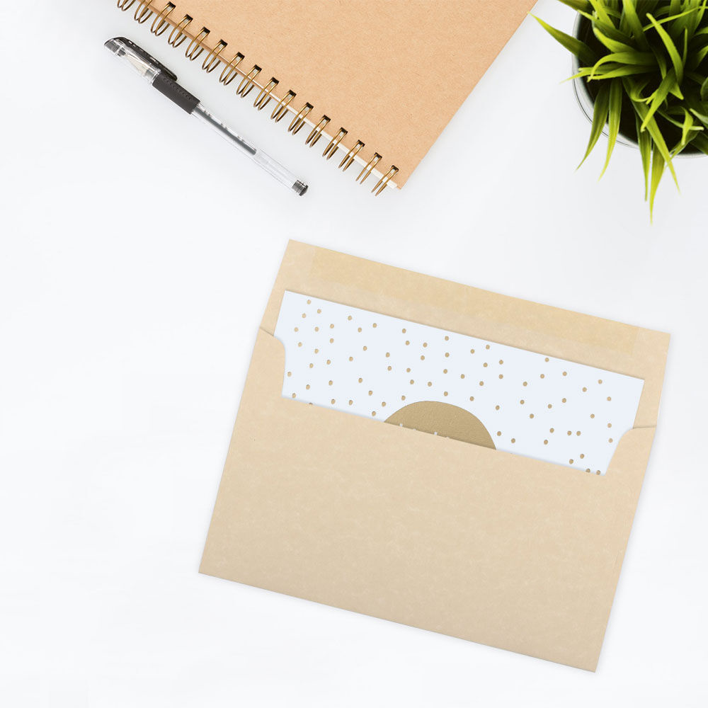 Brown Parchment 24lb A10 Invitation Envelopes (6 x 9 1/2)