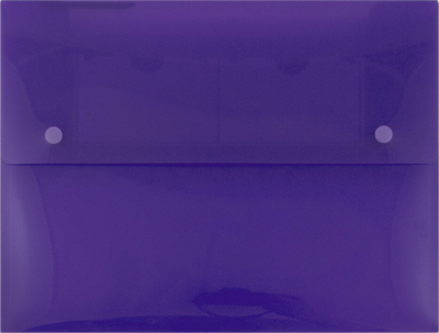Purple 9 1/2 x 12 1/2 x 3/4 Plastic Portfolios with Two Snaps