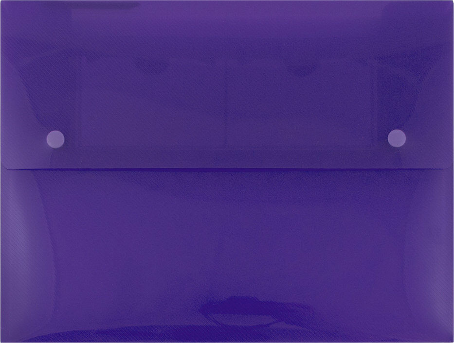 Purple 9 1/2 x 12 1/2 x 3/4 Plastic Portfolios with Two Snaps