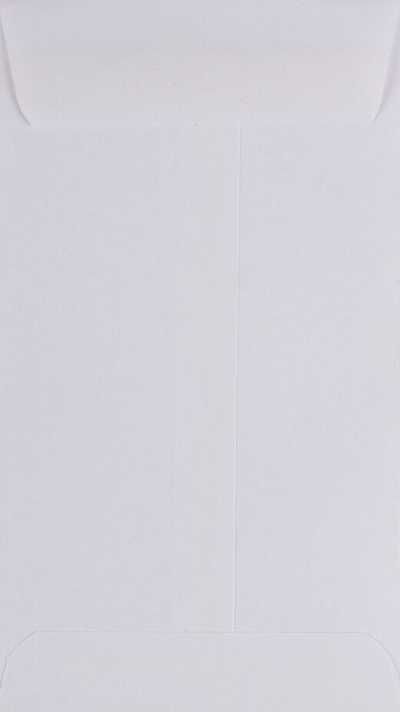 White 28lb #6 Coin Envelopes (3 3/8 x 6)