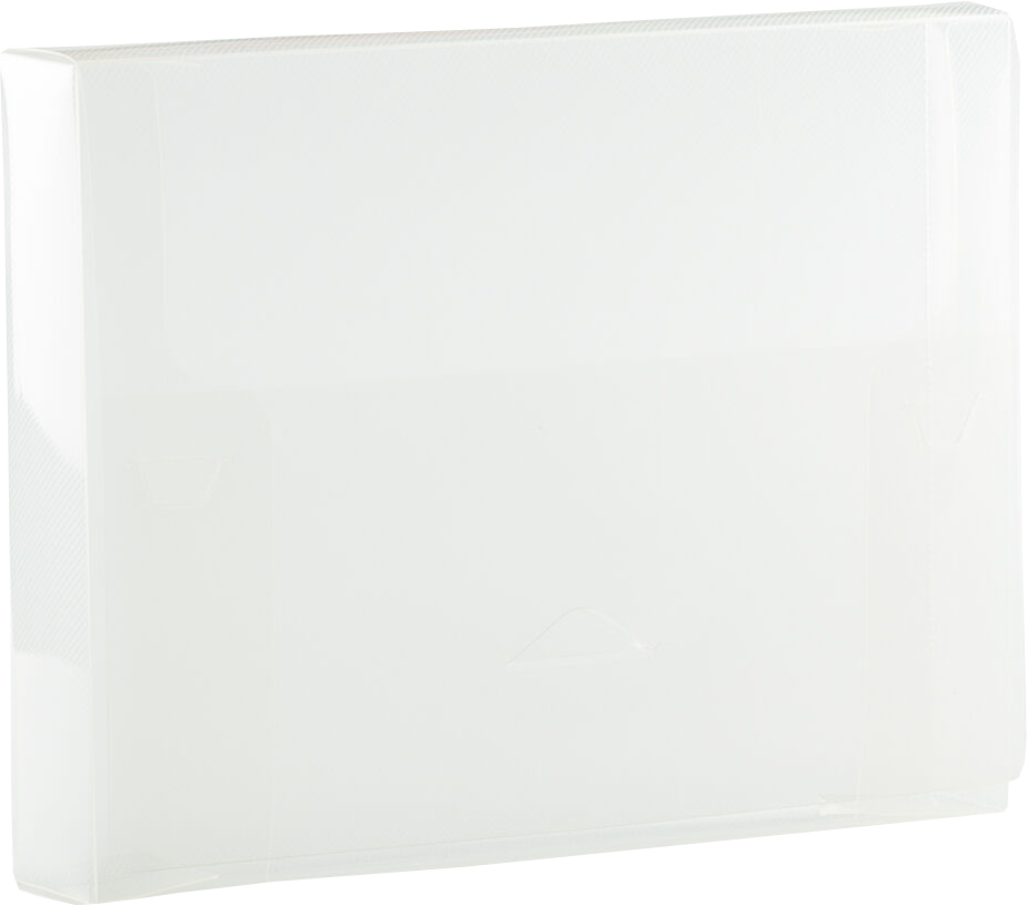 Clear Grid 10 x 13 1/2 x 1 3/4 Plastic Portfolios with Tuck Flap