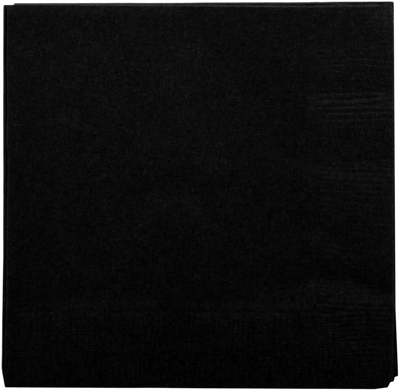 Black 5 x 5 3-Ply Beverage Napkins