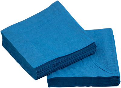 Blue 5 x 5 3-Ply Beverage Napkins