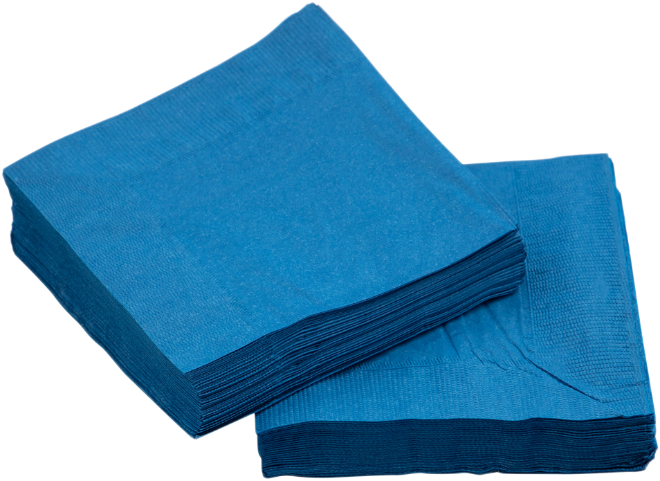 Blue 5 x 5 3-Ply Beverage Napkins