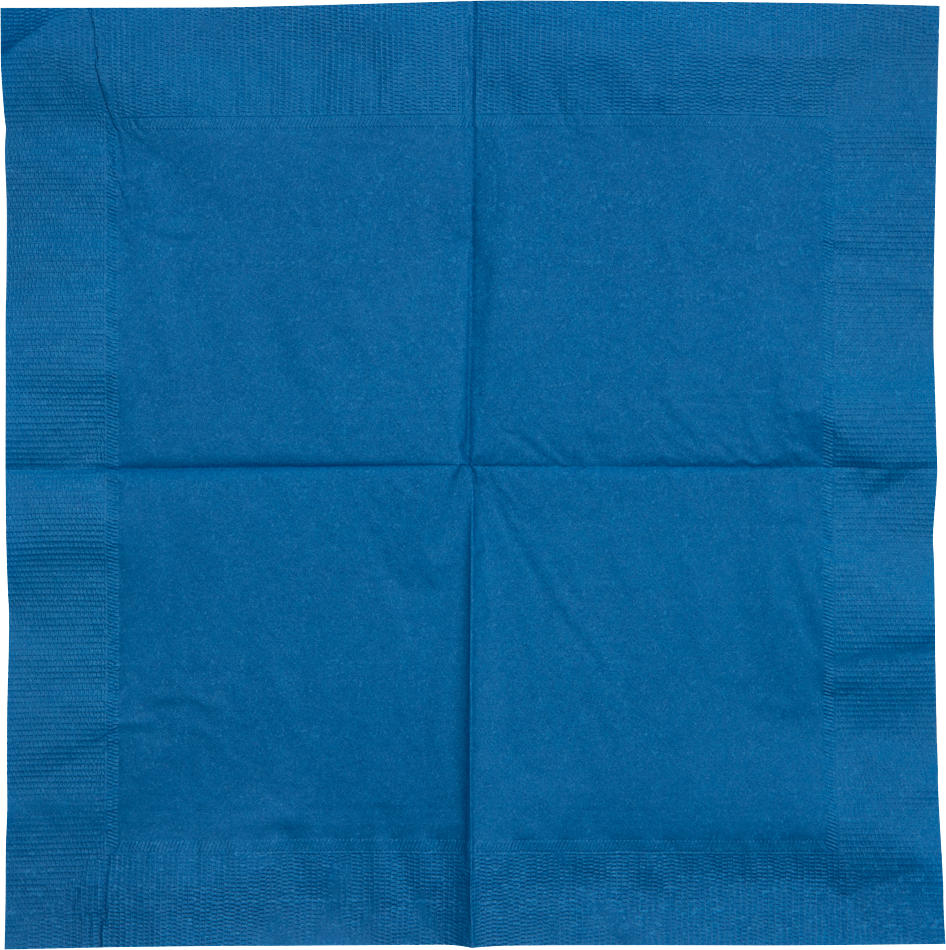 Blue 5 x 5 3-Ply Beverage Napkins