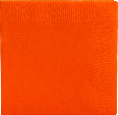 Orange 5 x 5 3-Ply Beverage Napkins