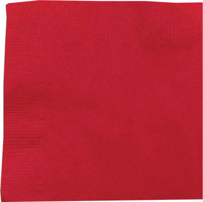 Red 5 x 5 3-Ply Beverage Napkins