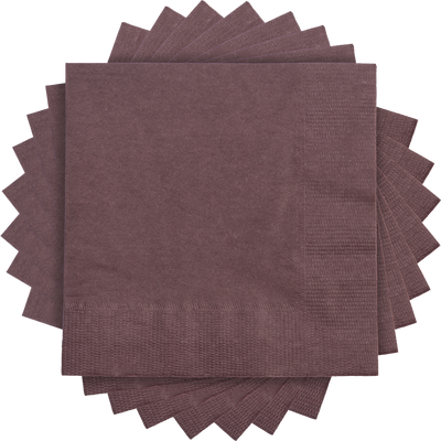Burgundy 3-Ply 5 x 5 Beverage Napkins