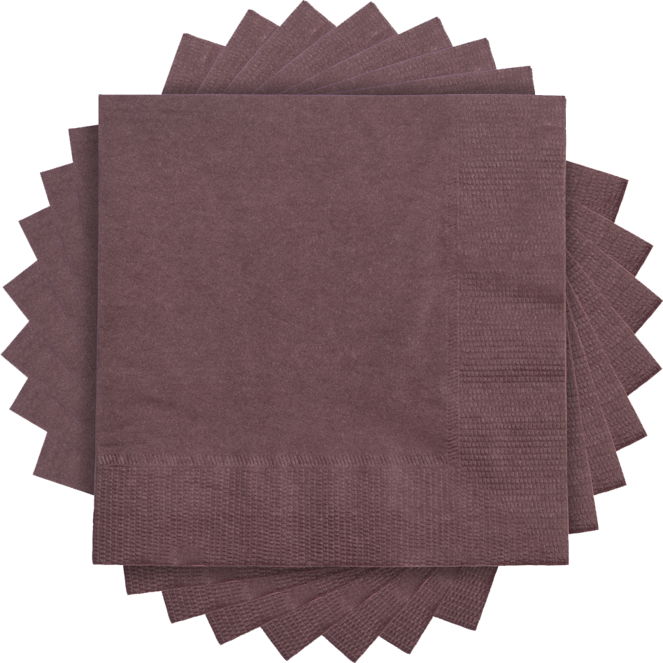 Burgundy 3-Ply 5 x 5 Beverage Napkins