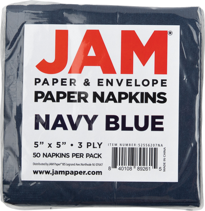 Navy Blue 5 x 5 3-Ply Beverage Napkins