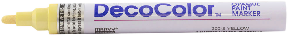 Cream Yellow Broad Line Opaque Paint Marker
