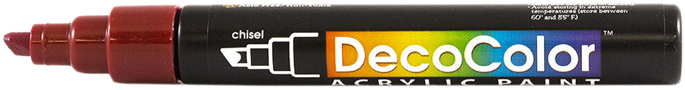 English Red Chisel Tip Acrylic Paint Marker