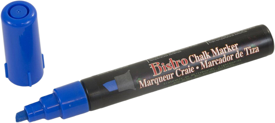 Blue Chisel Tip Chalk Marker