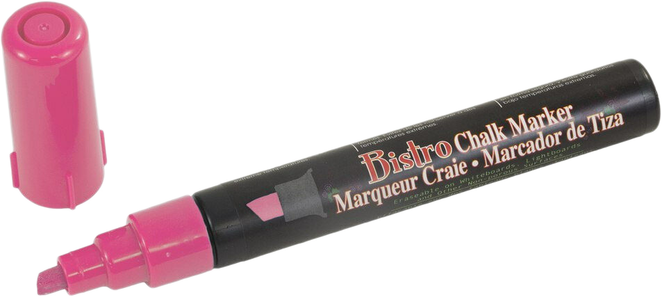 Hot Pink Chisel Tip Chalk Marker